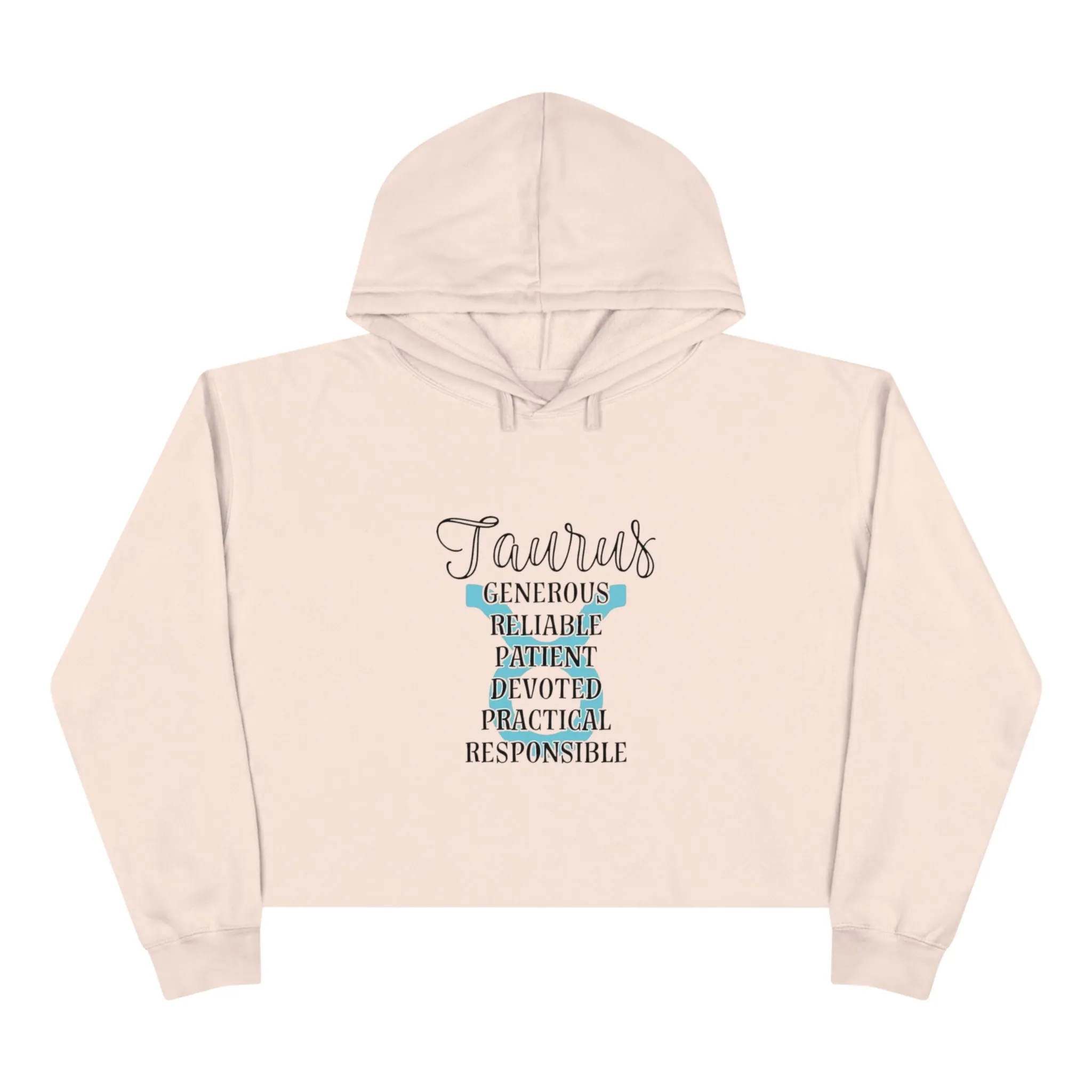 Taurus Character zodiac Crop Hoodie