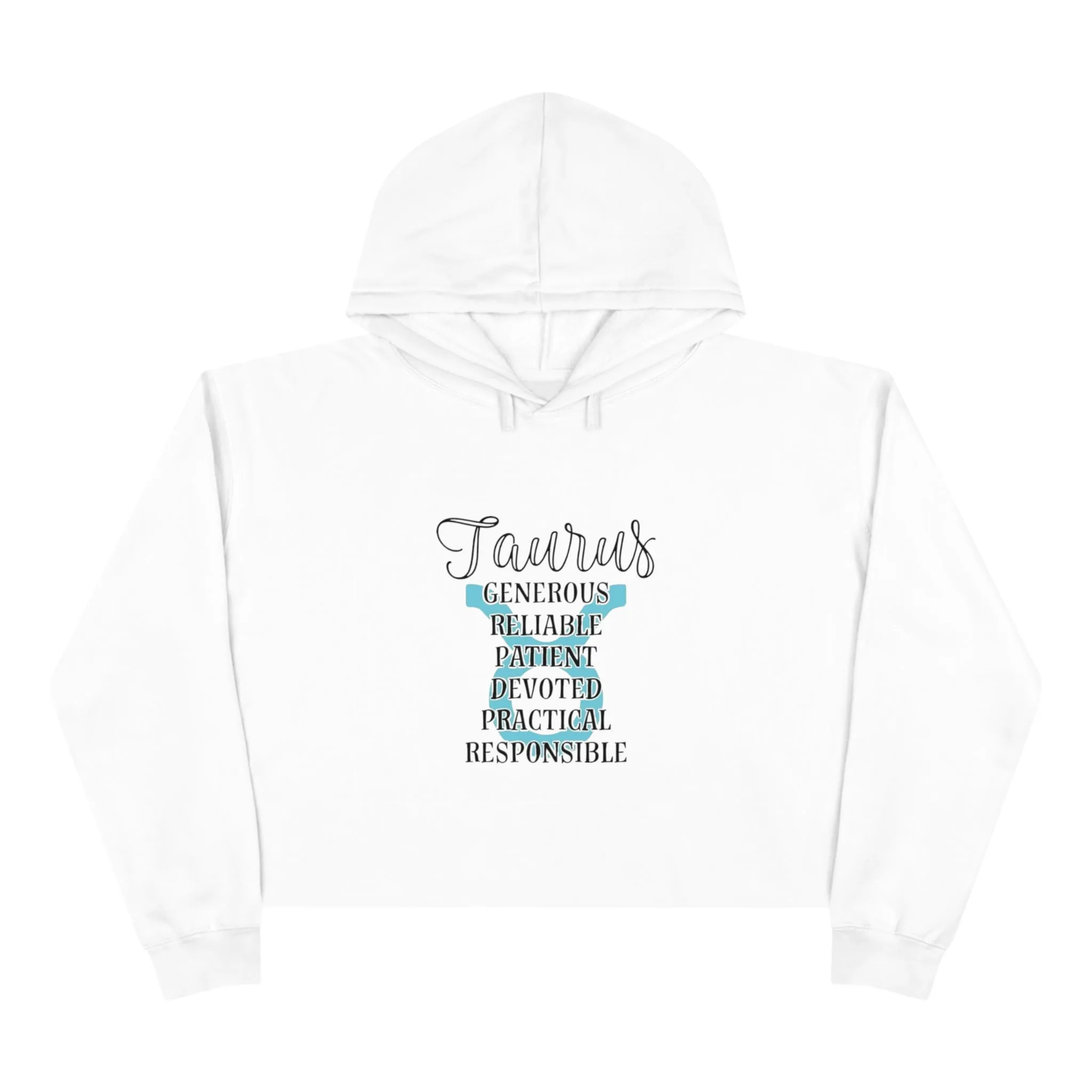 Taurus Character zodiac Crop Hoodie