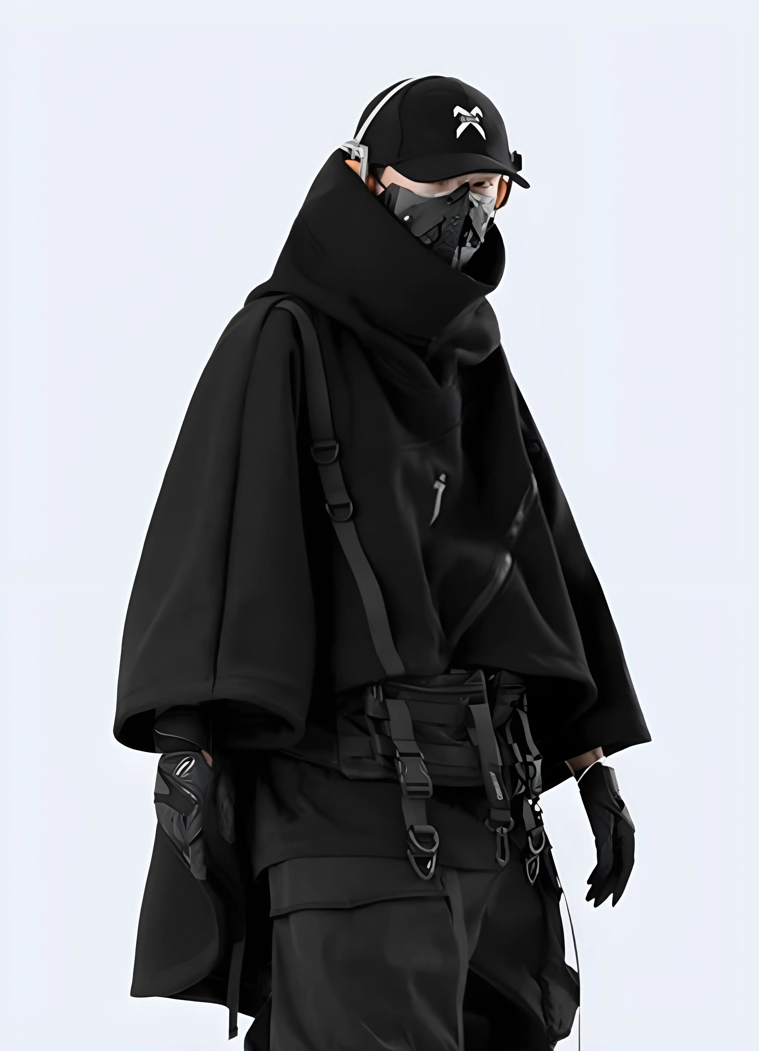 Techwear Crop Poncho