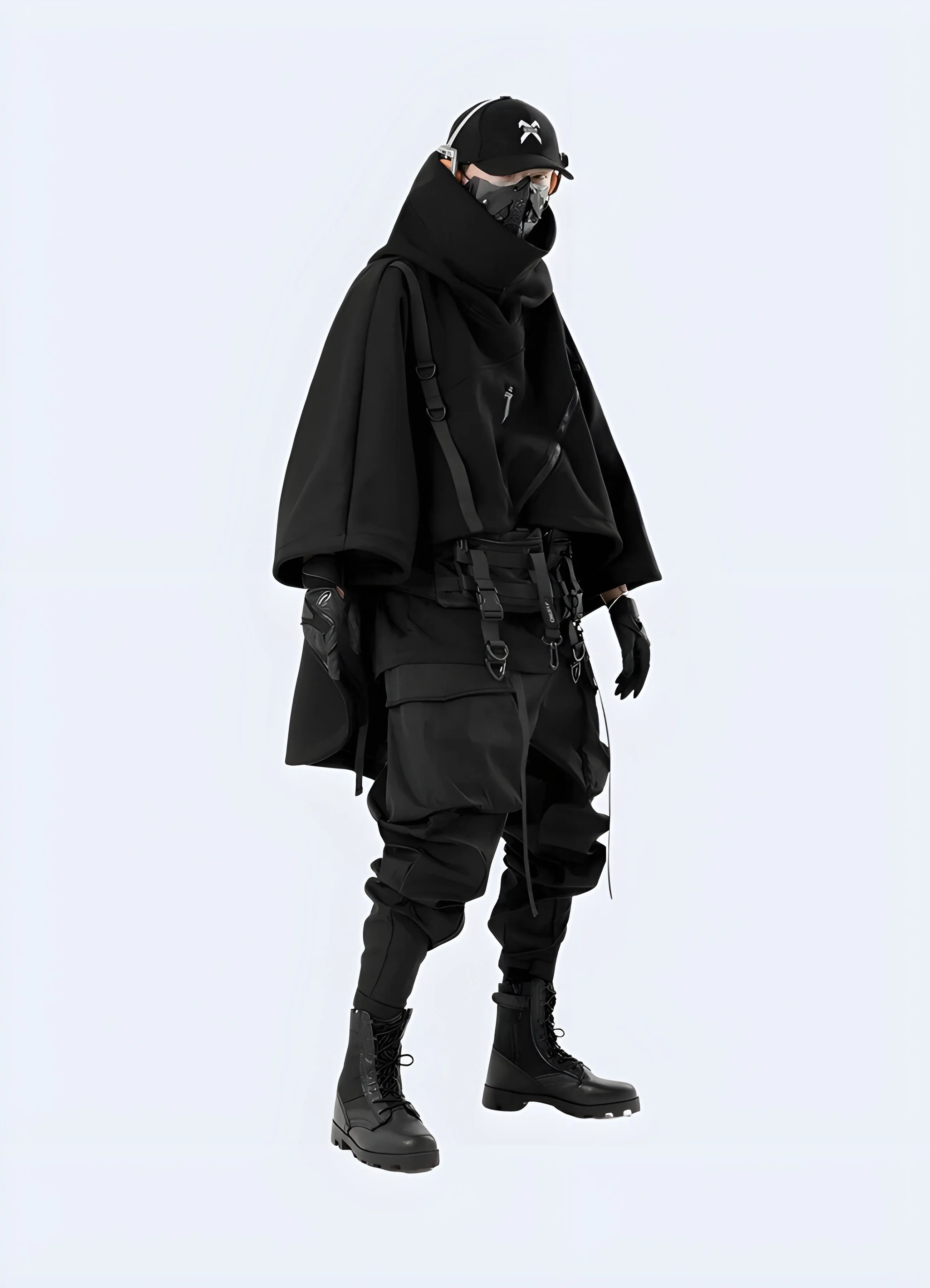 Techwear Crop Poncho