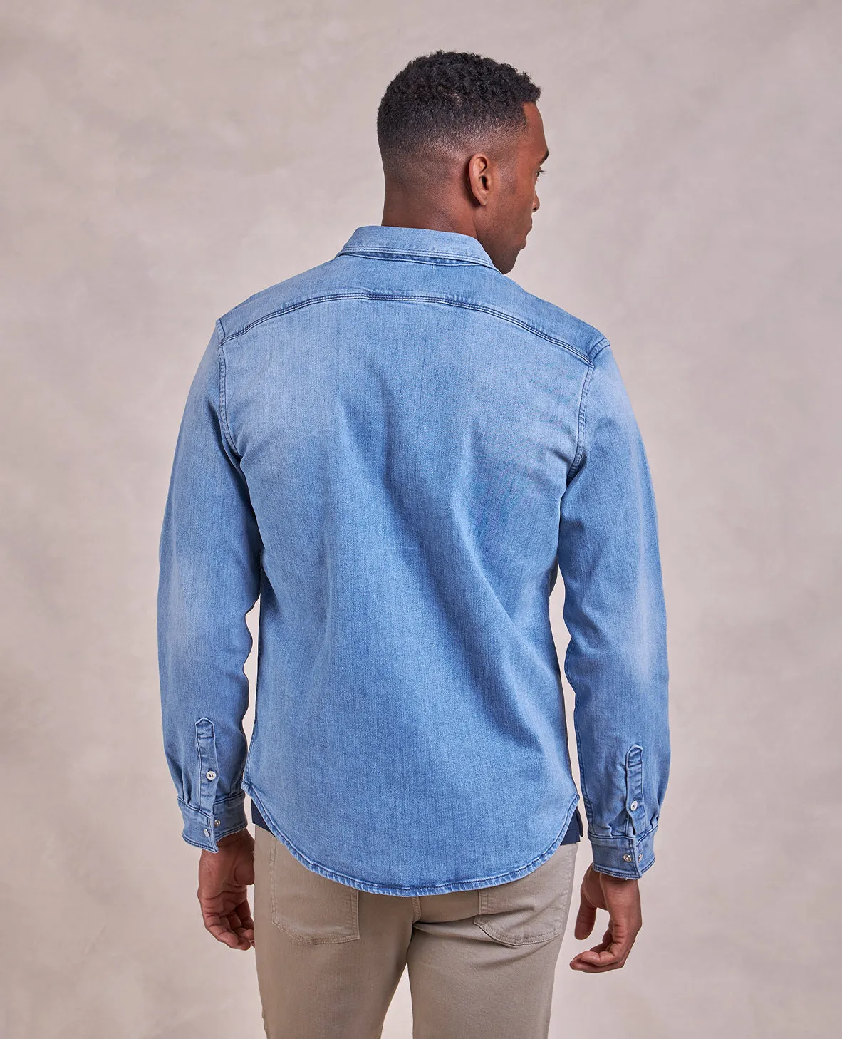 The Wyatt - Italian Denim Shirt Jacket - Riley Wash