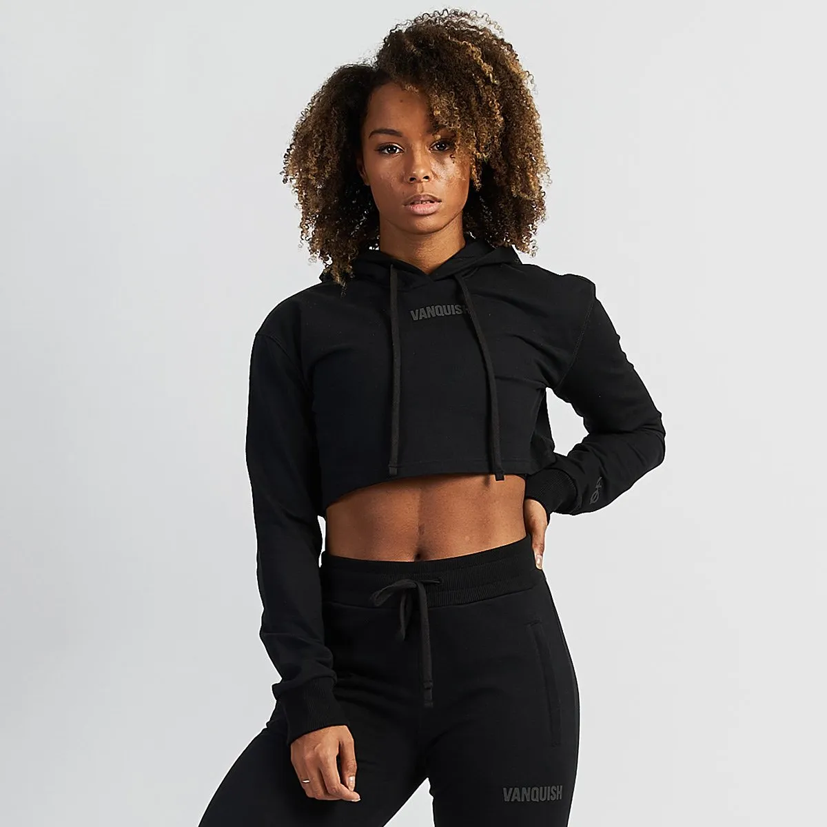 Vanquish Women's Black Friday Reflective Cropped Hoodie