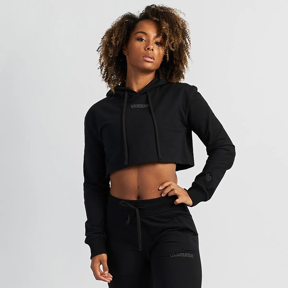 Vanquish Women's Black Friday Reflective Cropped Hoodie