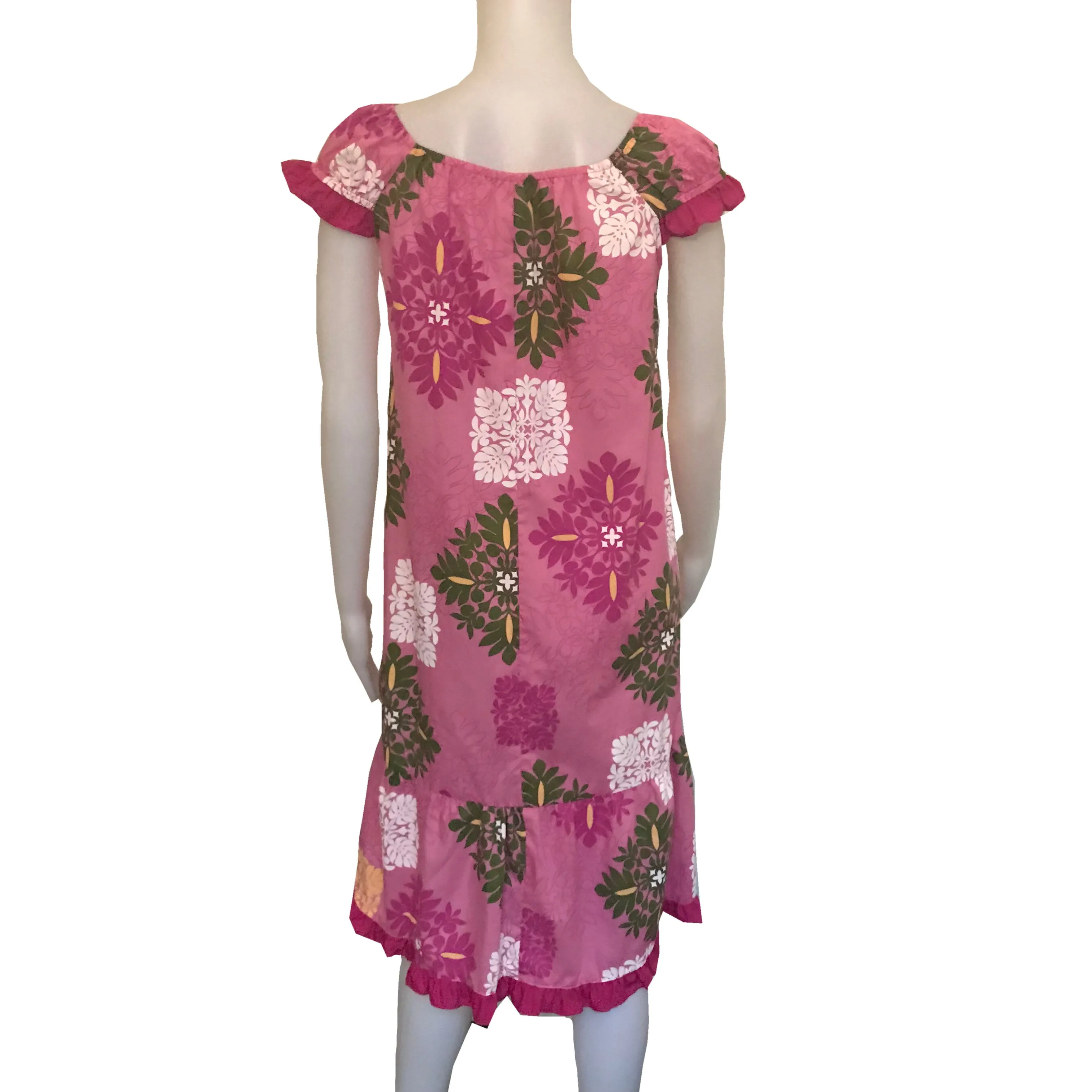 Vintage 1960s Hawaiian Floral Shift Dress