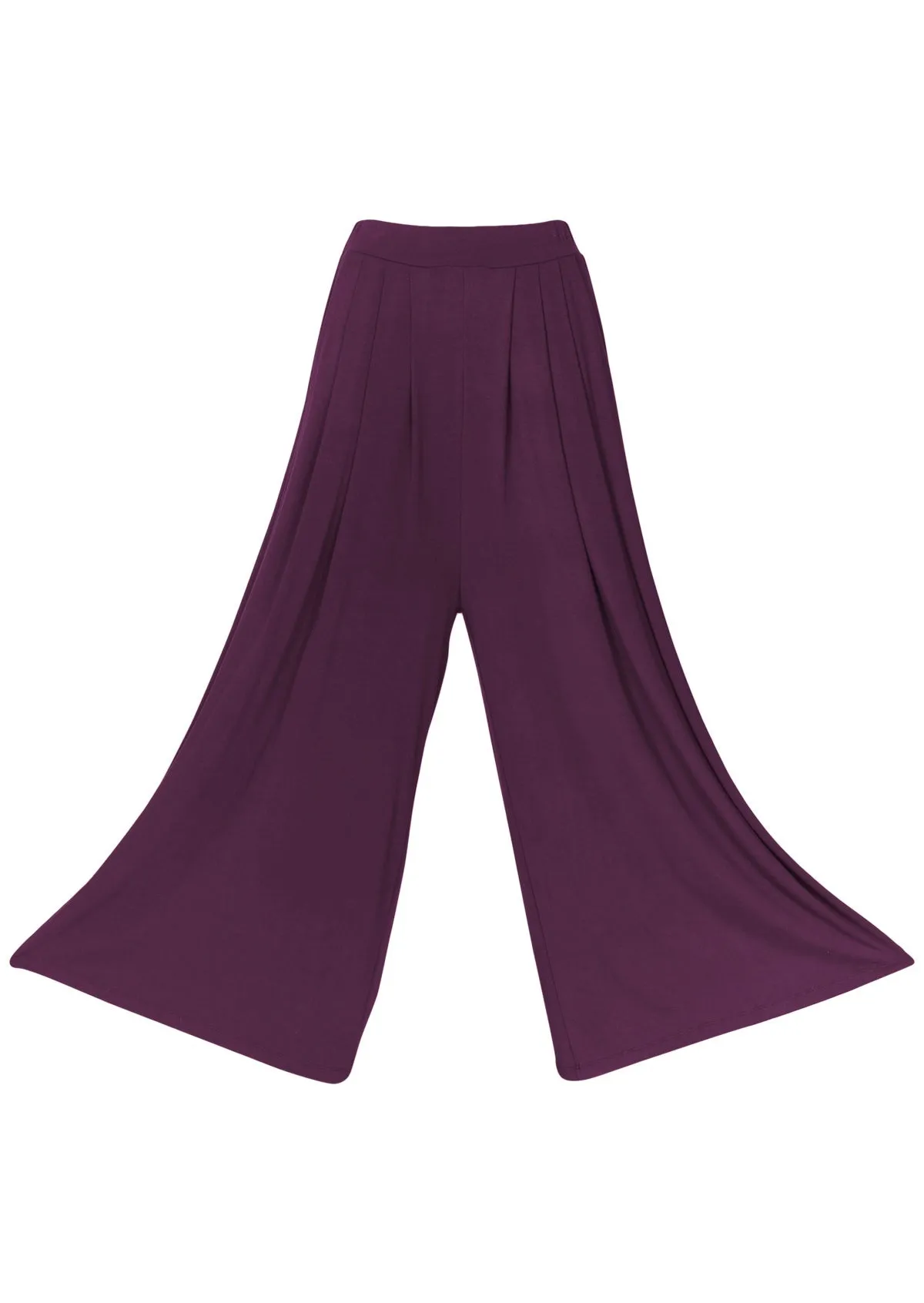 Wide Leg Stretch Pocket Pants Dark Purple