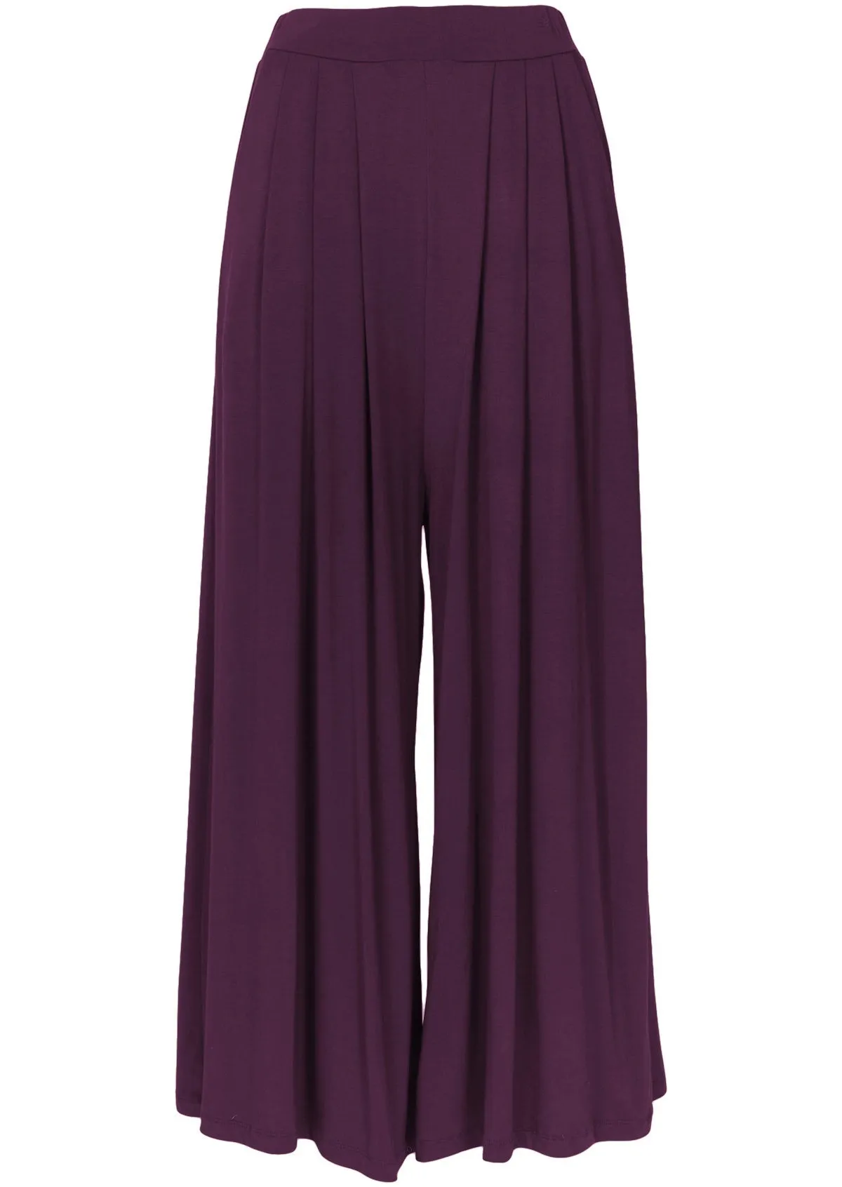 Wide Leg Stretch Pocket Pants Dark Purple