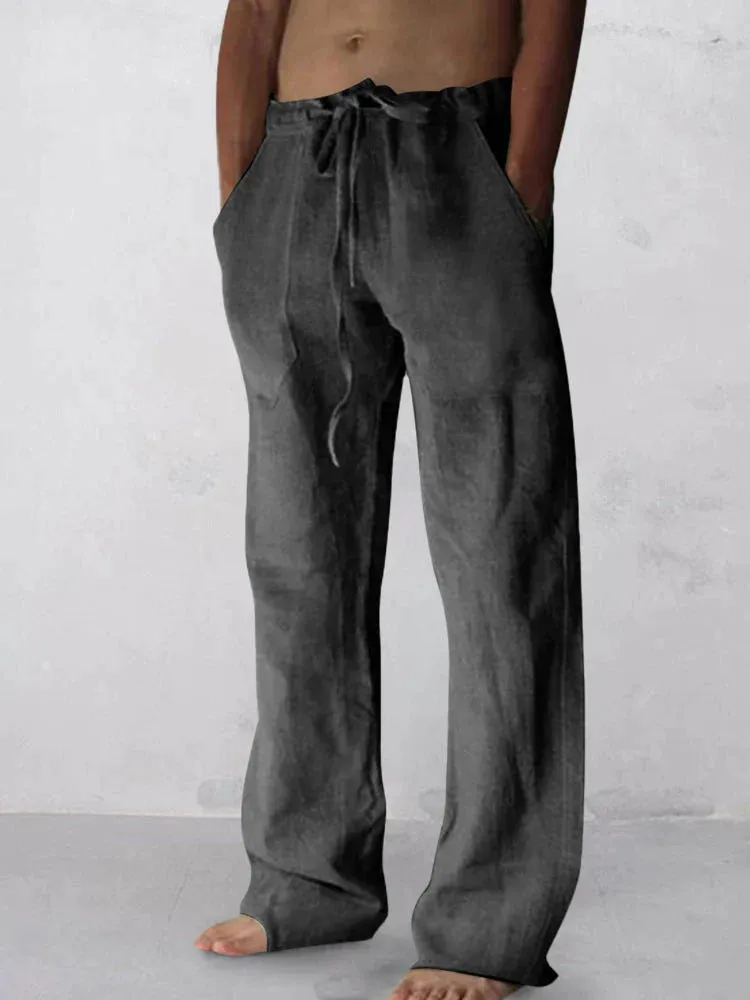 wide-legged linen style comfortable pants