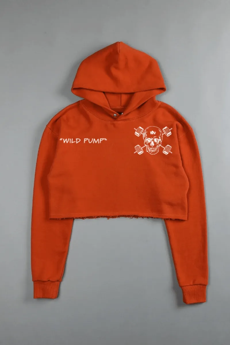 WILD PUMP (CROPPED) HOODIE IN ORANGE