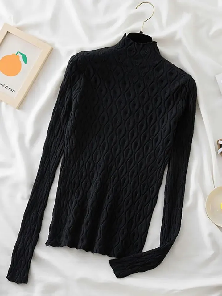 Women Sweaters Autumn Winter Warm Pullover Slim Tops Knitted Sweater X3980696