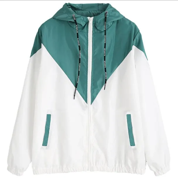 Women's Spring/Autumn Hooded Windbreaker | Ladies Outwear