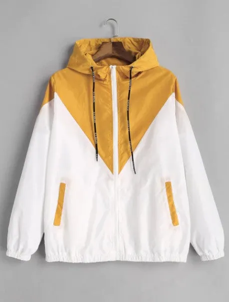 Women's Spring/Autumn Hooded Windbreaker | Ladies Outwear