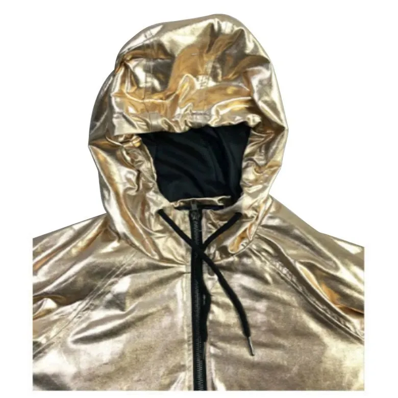 Women's Spring/Autumn Long-Sleeved Loose Golden Raincoat