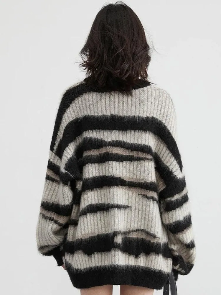 Zebra Knitted Sweater